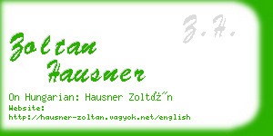 zoltan hausner business card